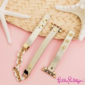 Lilly Pulitzer Gold Skinny Apple Watch Band
